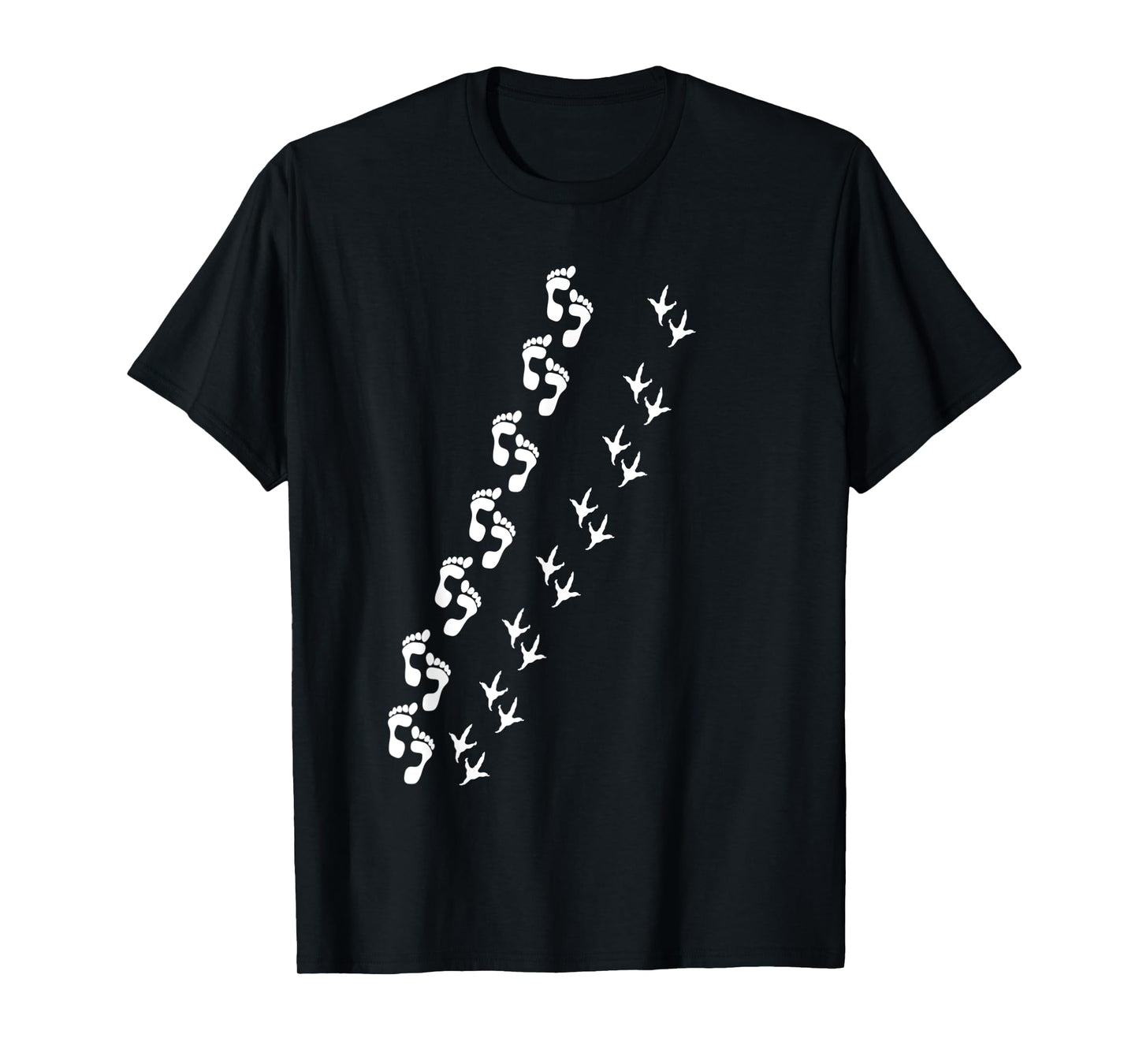 Farm Bird Chicken Footprint Human Footprint Human Chicken T-Shirt