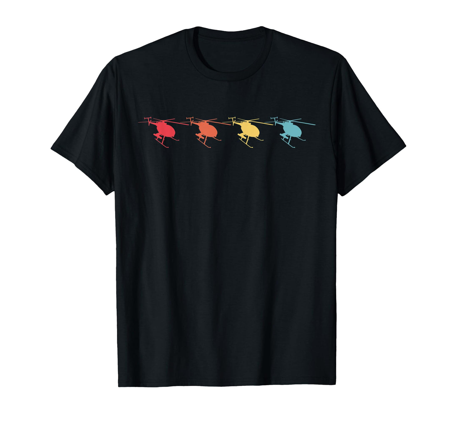 Retro MH-6 Little Bird Military Helicopter T-Shirt