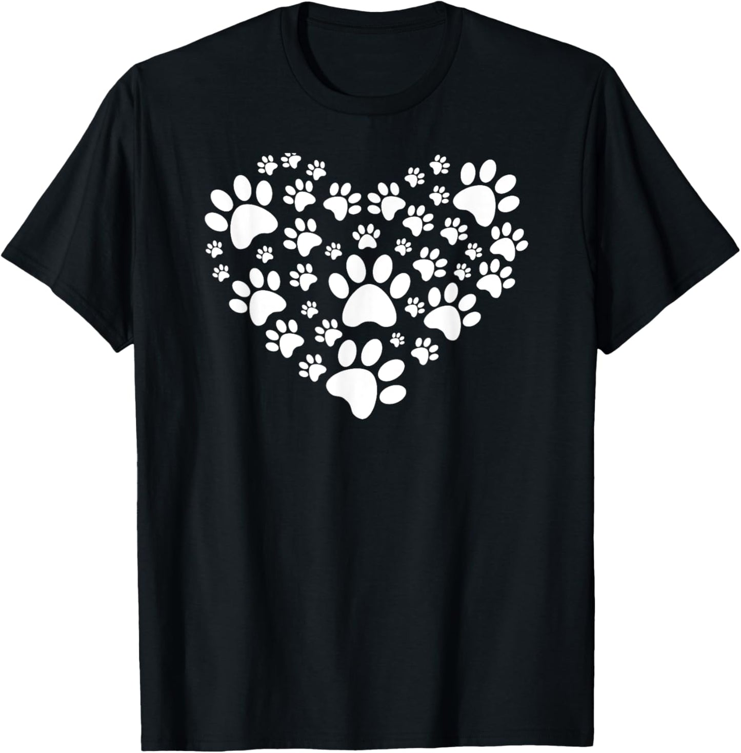 Dog Paws in Love Heart Shape T-Shirt
