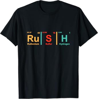 Rush (Ru-S-H) Periodic Table Elements Shirt T-Shirt