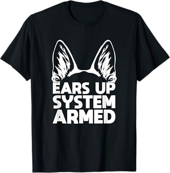 Ears Up System Armed German Shepherd T-Shirt