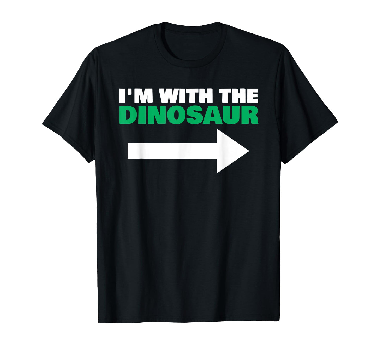I'm With The Dinosaur Fun Matching Halloween Couple Costume T-Shirt