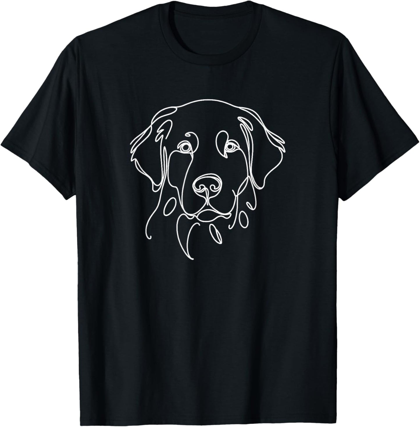 Minimalist Dog Line Art Golden Retriever Lovers T-Shirt