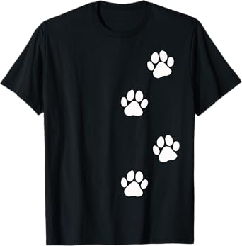 Paw Print Dog Cat Pet Lover T-Shirt for Men Women Girls Kids