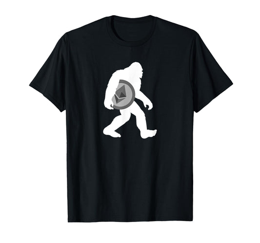 Ethereum Bigfoot holding Ethereum T-Shirt