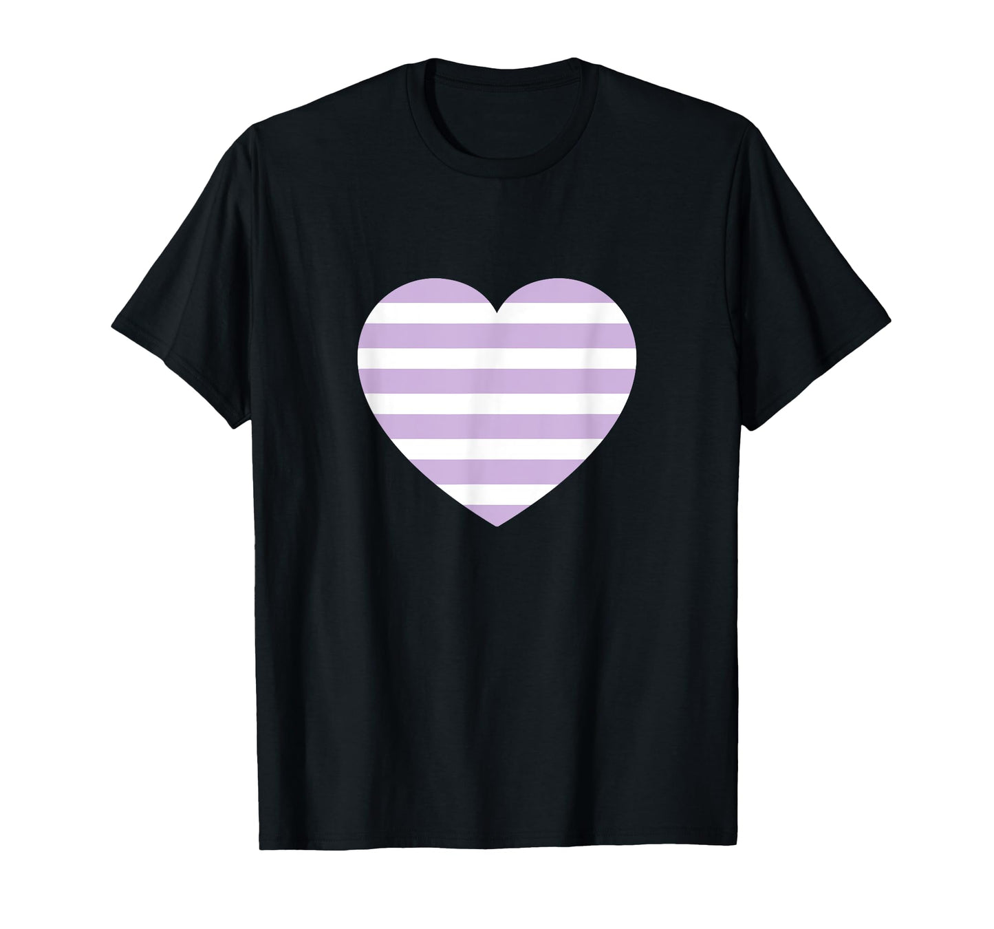 Cute Retro Lavender Mist Stripes Classic Minimalist Graphic T-Shirt