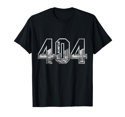 Atlanta Georgia ATL 404 Area Code Pride Skyline Vintage T-Shirt