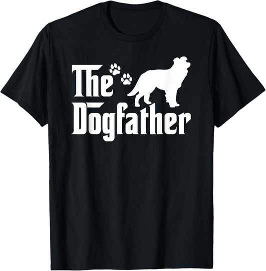 The Dogfather Tee Fathers day Gift Dog Lover Border Collie T-Shirt