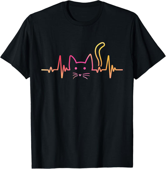 Heartbeat Cat Lover And Soft Paws T-Shirt