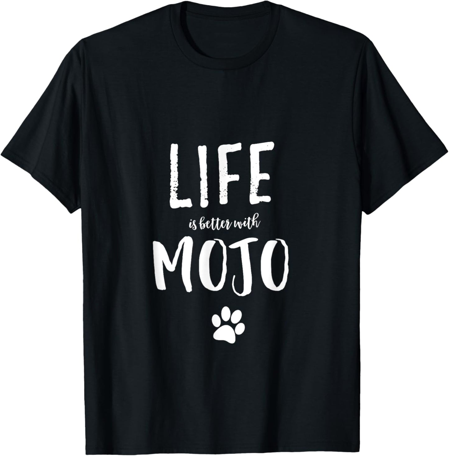 Mojo Cat Name T-Shirt Gift Shirt T-Shirt - Black, Small, Unisex - Perfect for Cat Lovers with a Named Mojo