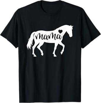 Horse Mama Mothers Day Shirt Mom Lover Gift Cute Tee Women T-Shirt