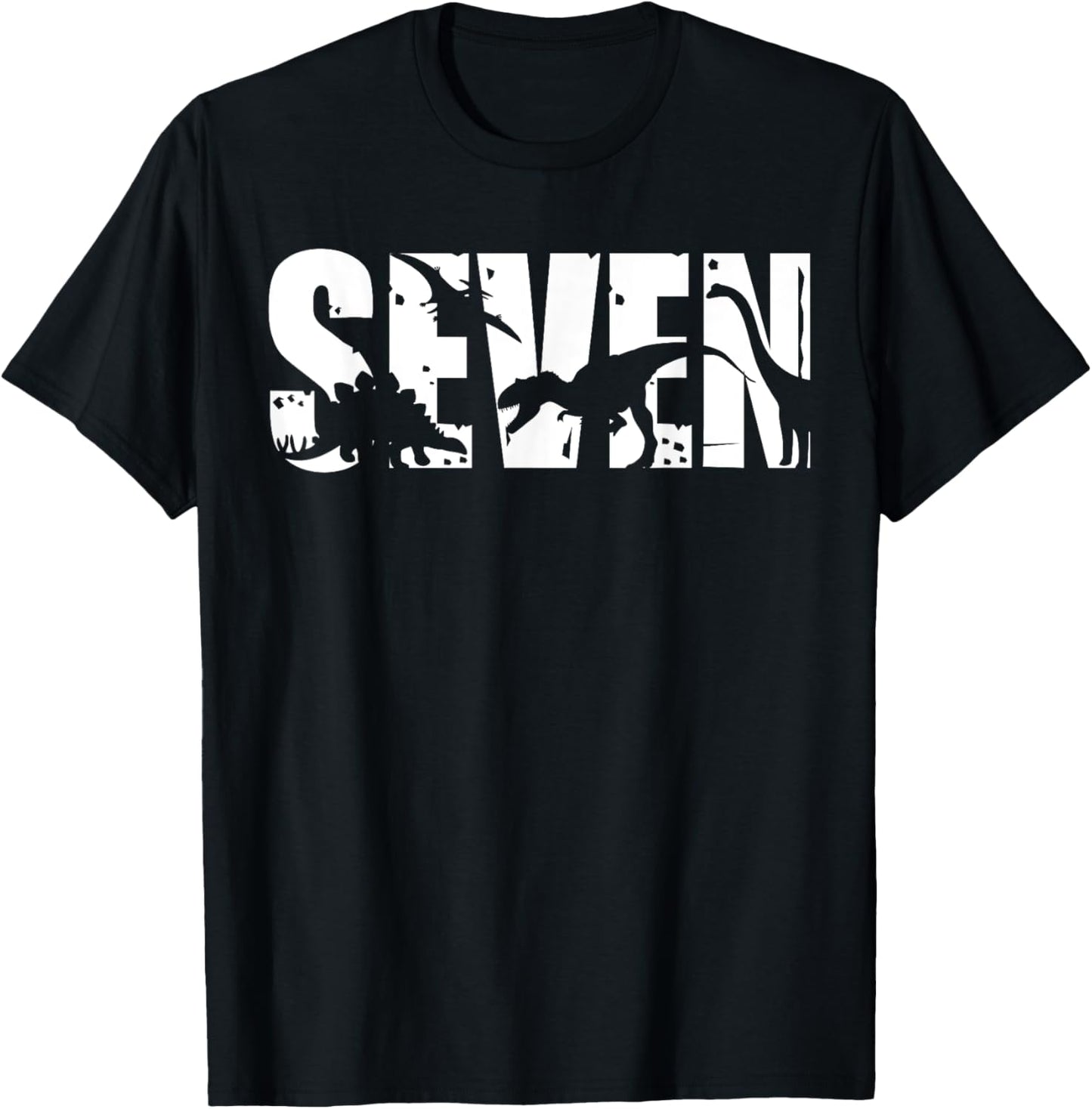 7 Years Old Birthday Boy Dinosaur T-Rex Gift, 7th BDay T-Shirt