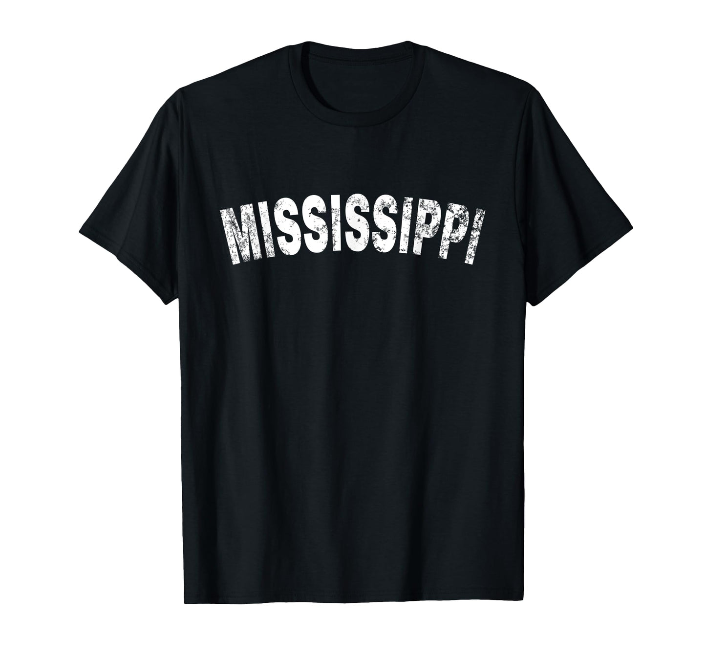 Vintage Mississippi White Text Apparel T-Shirt
