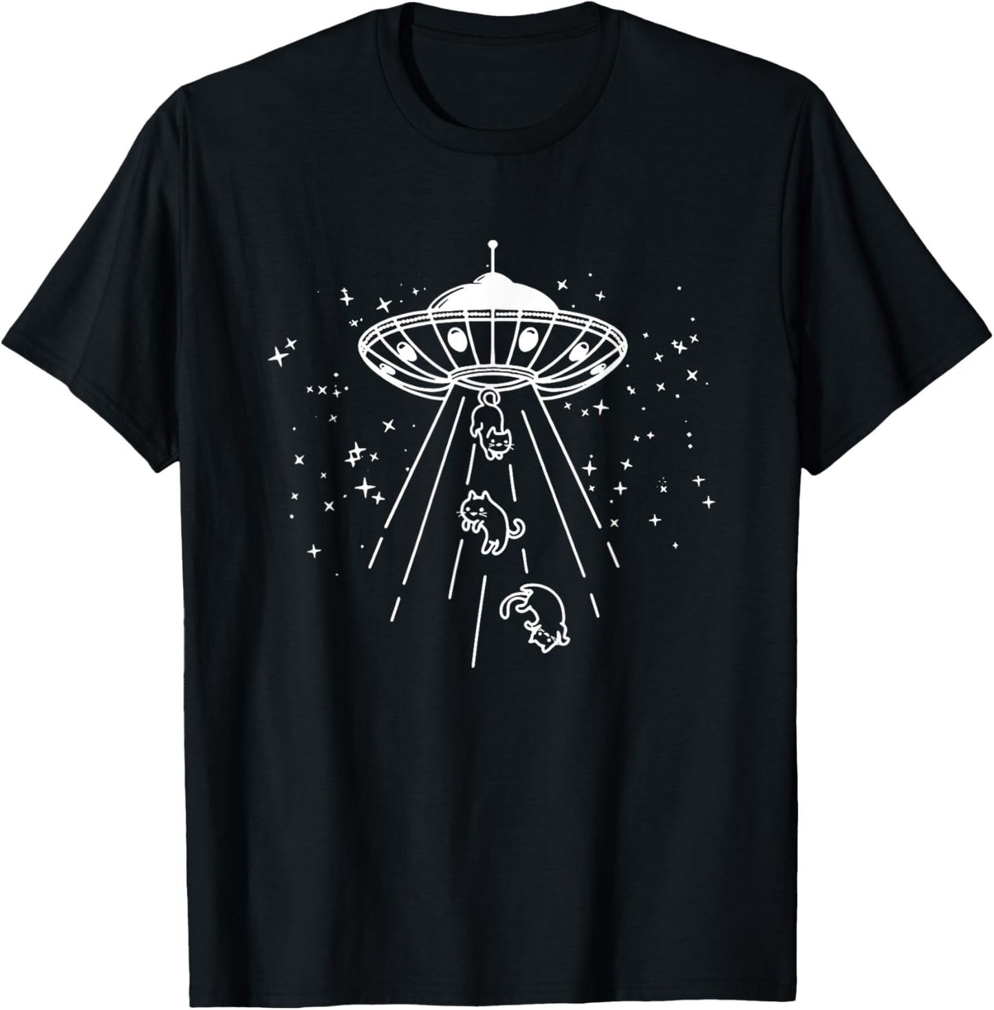 Funny UFO Cat, Aliens , Cat, Cat Mom, Cat Dad, Cat Lovers T-Shirt