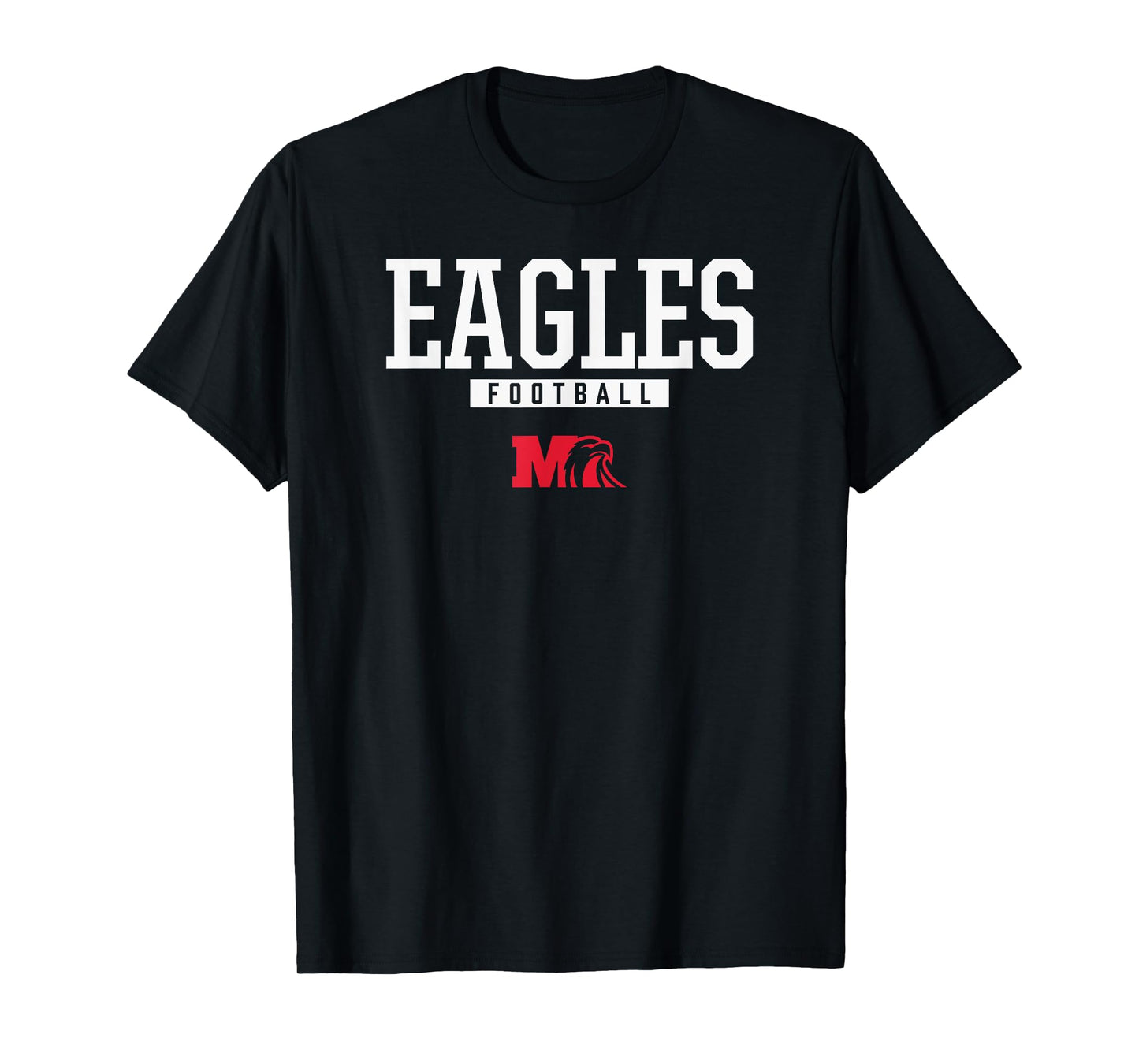 Milford Eagles Logo Football HS T-Shirt