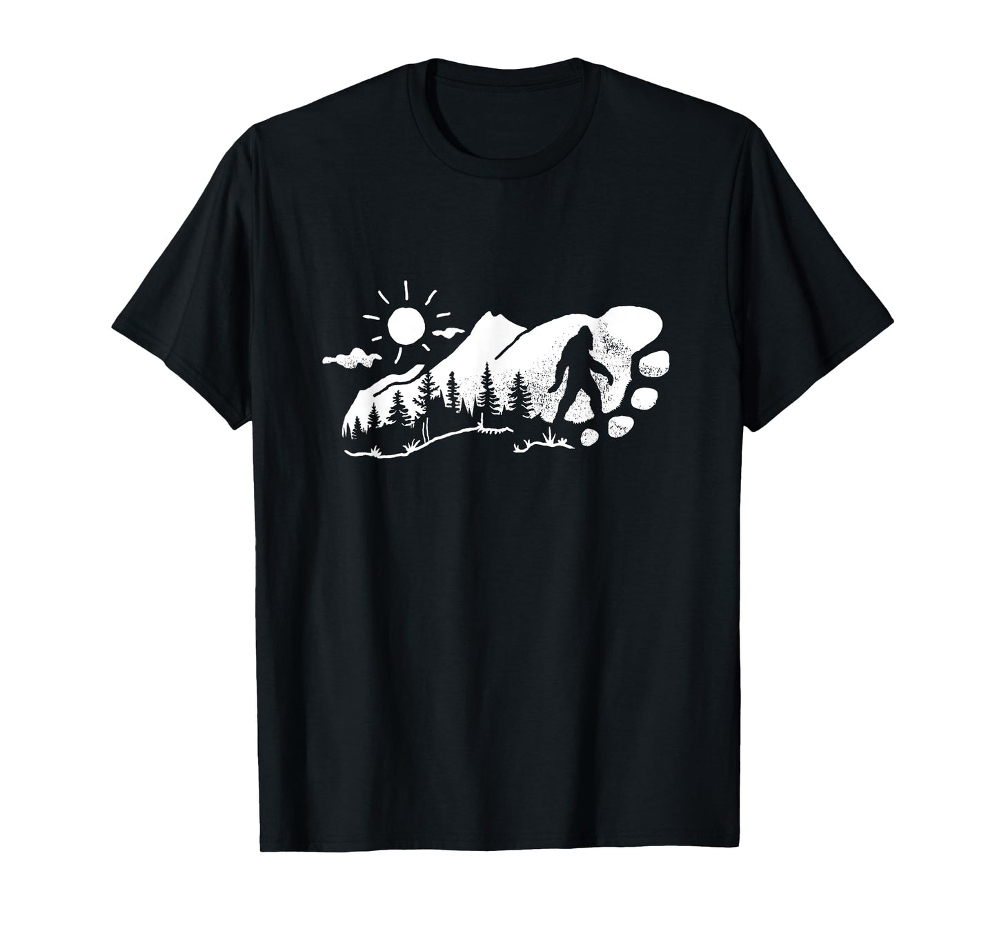 Bigfoot Footprint Graphic T-Shirt