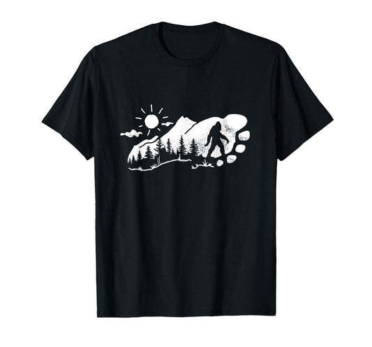 Bigfoot Footprint Graphic T-Shirt