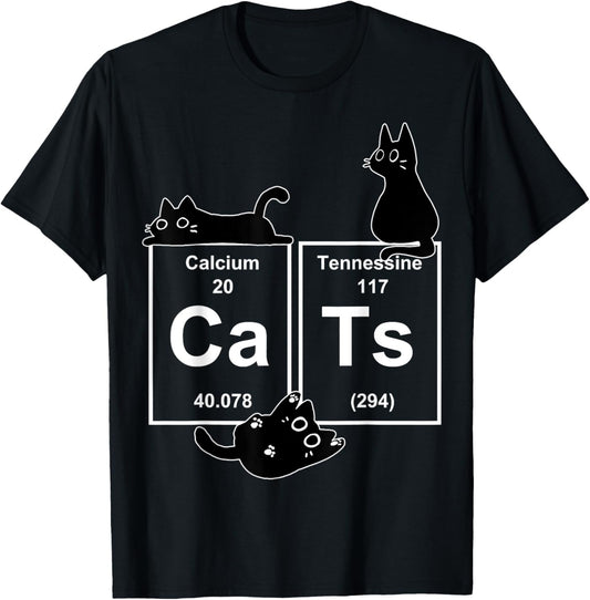 Cat Chemistry Periodic Table Funny Gifts Cat Dad, Cat Mom T-Shirt