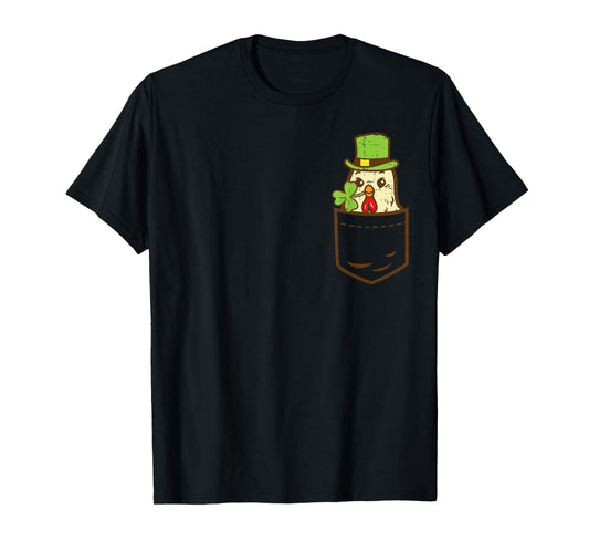 Irish Pocket Chicken Farmer Saint Paddys St Patricks Day T-Shirt