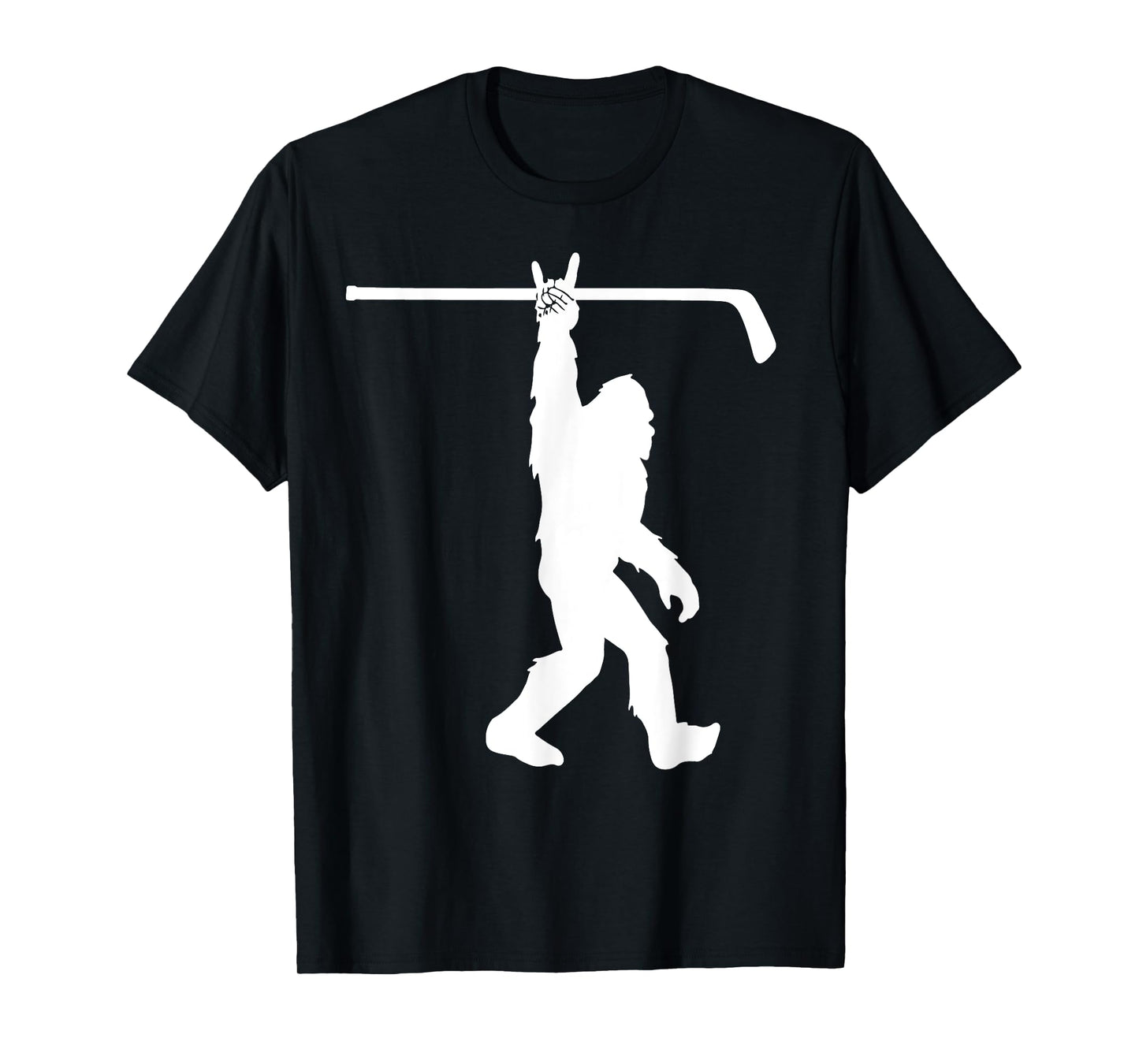 Boys Bigfoot Hockey Funny Sasquatch Rock An Roll Youth Men T-Shirt
