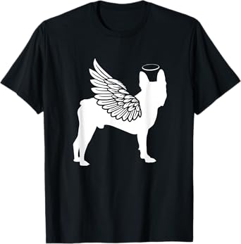 Boston Terrier With Angel Wings T-Shirt