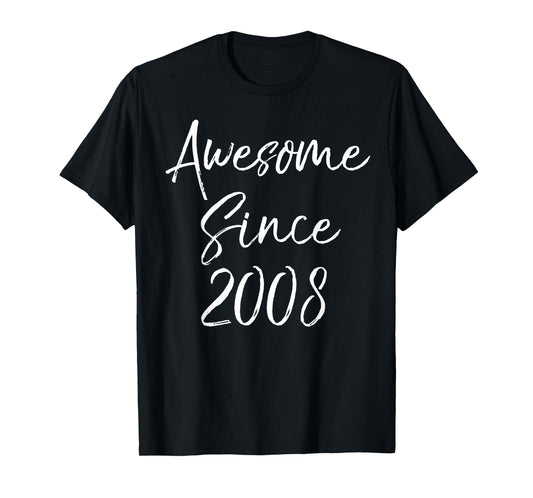 Awesome Since 2008 Shirt for Youth 10th Birthday Gift Girls T-Shirt