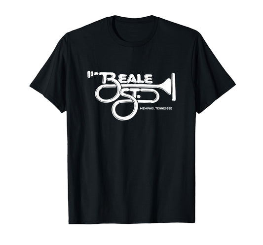 Beale Street Memphis Trumpet Graphic T-Shirt