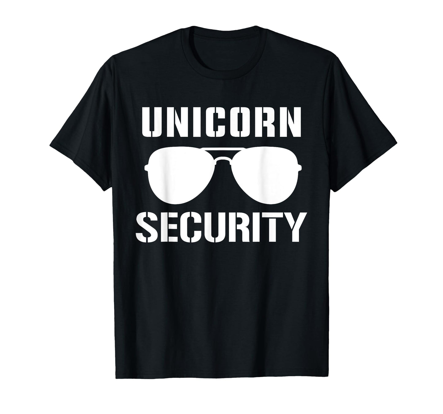 Halloween Dad Mom Daughter Adult Costume, Unicorn Security T-Shirt