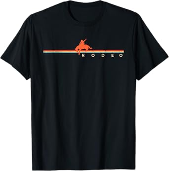 Rodeo Western Country Vintage Cowboy Horse Riding Sunset T-Shirt