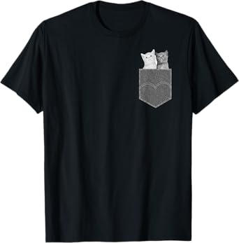 Pocket Cat - Funny Peeking Pet Cute Kitten Animal T-Shirt