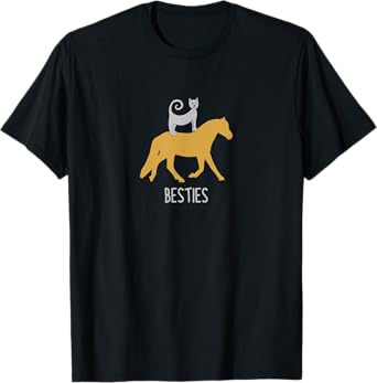 CAT ON A HORSE | BESTIES | CAT LADY + HORSE LADY | Girls T-Shirt