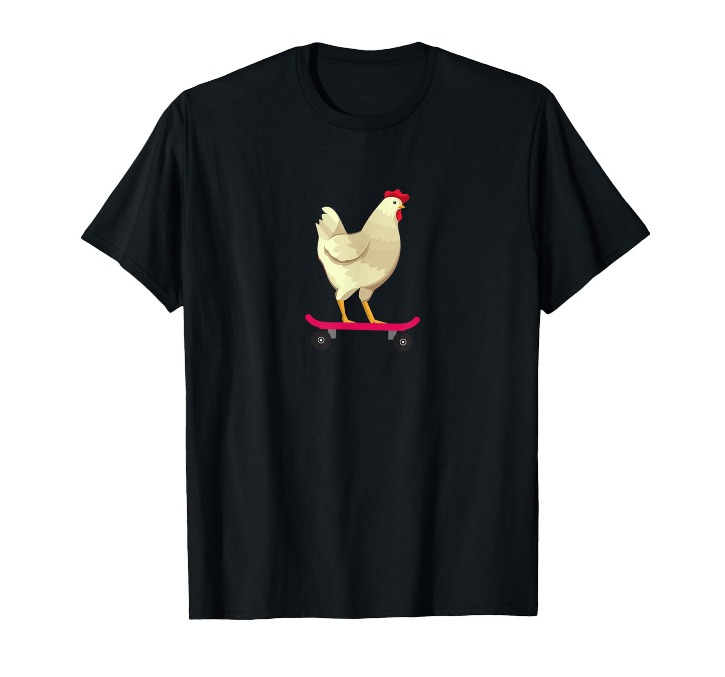 Funny Cute Skateboarding Chicken Animal Gift T-Shirt