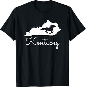 Kentucky Horse Map State T-Shirt