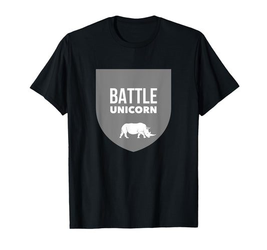 Battle Unicorn Funny Rhinoceros Rhino T-Shirt
