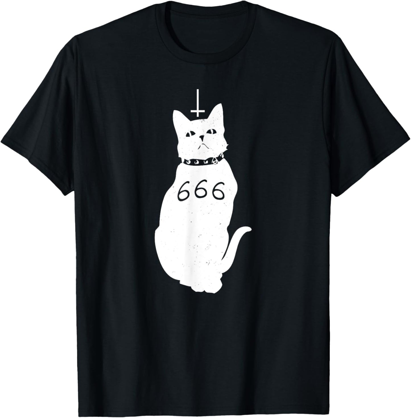 Hail Satan Demonic Cat 666 Cross - Love Cats T-Shirt T-Shirt