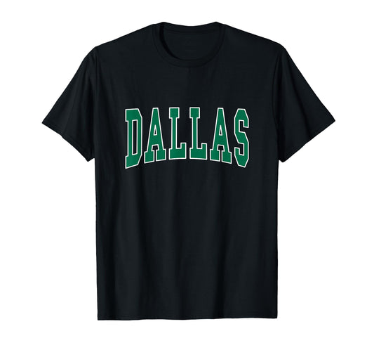 Graphic Apparel Co. - DALLAS Hometown Pride Throwback Design Classic T-Shirt - Black - Small - Unisex-Adult - Short Sleeve - T-Shirt