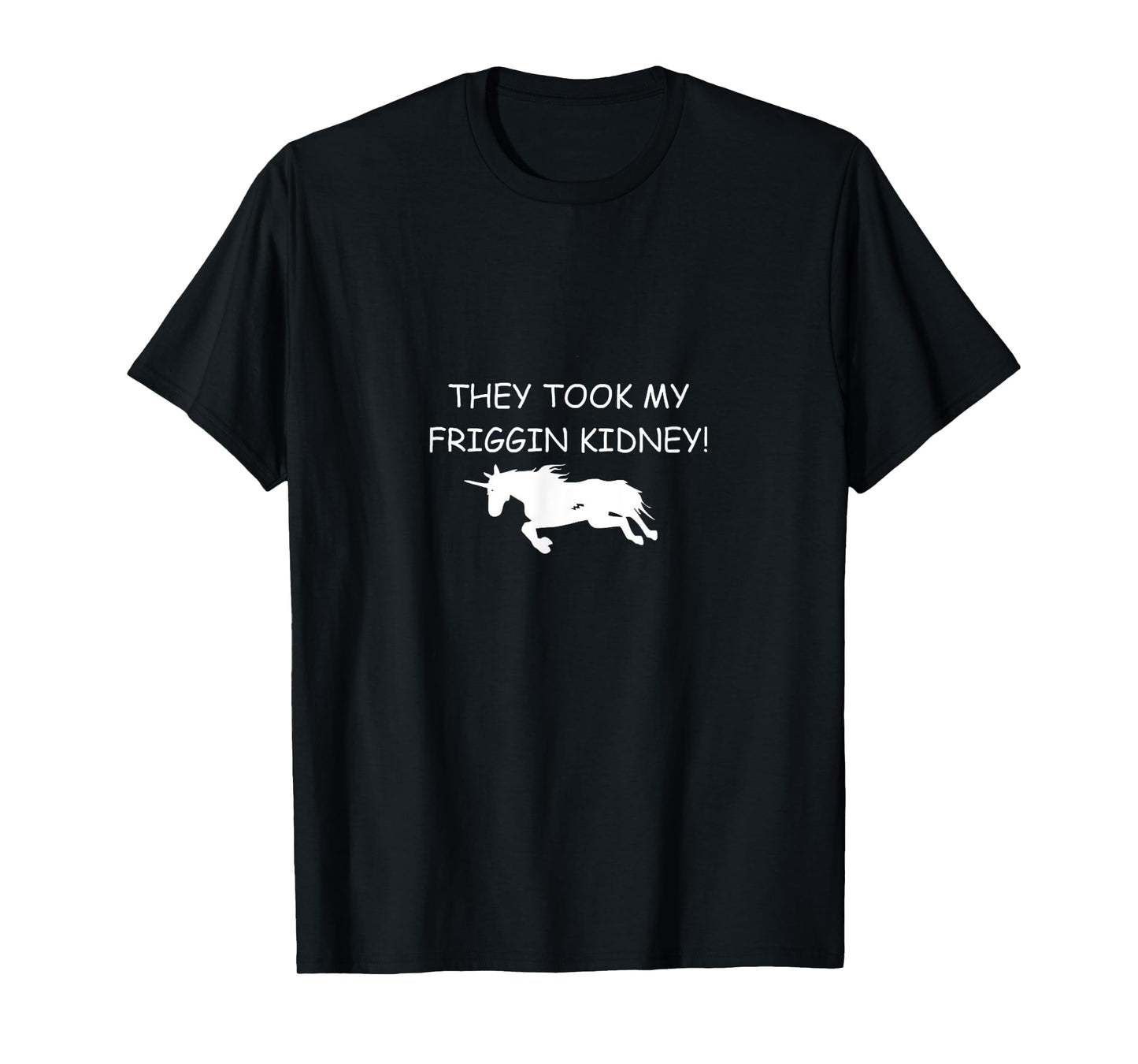 Discord Productions Kids Unisex Black Cotton Polyester T-Shirt - Small - Modern Unicorn Graphic Print - Crew Neck - Short Sleeve