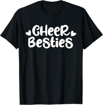Cheer Besties Shirt Best Friend Matching Cheerleader Gift T-Shirt