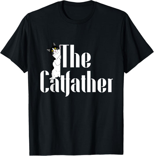 The Catfather Funny Cute Cat Dad Father Day Pet Kitty Lover T-Shirt