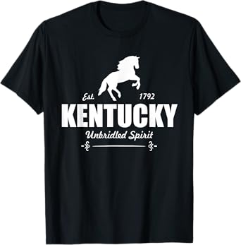 Kentucky Unbridled Spirit Local State Pride Horse T-Shirt