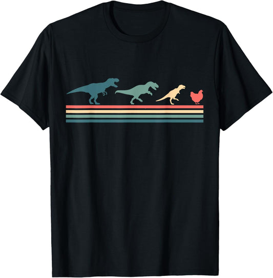 Dinosaur to Chicken - Funny Evolution T-Shirt