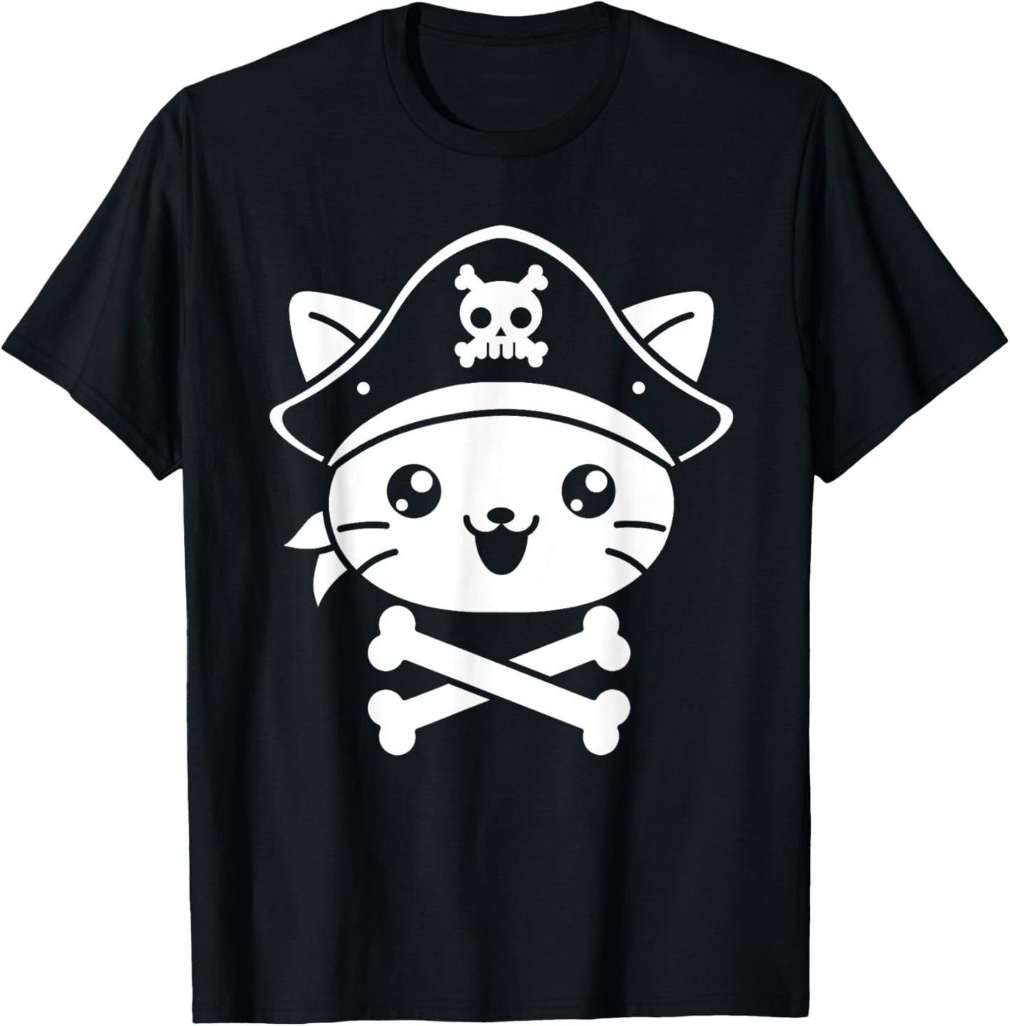 Pirate Cat Crossbones Cat Lover Kitty Cats Kitten Owner T-Shirt