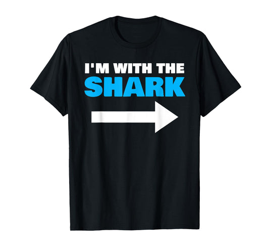 I'm With The Shark Fun Matching Halloween Couple Costume T-Shirt