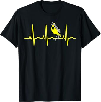 Western Meadowlark Shirt - Meadowlark Heartbeat Gift T-Shirt T-Shirt