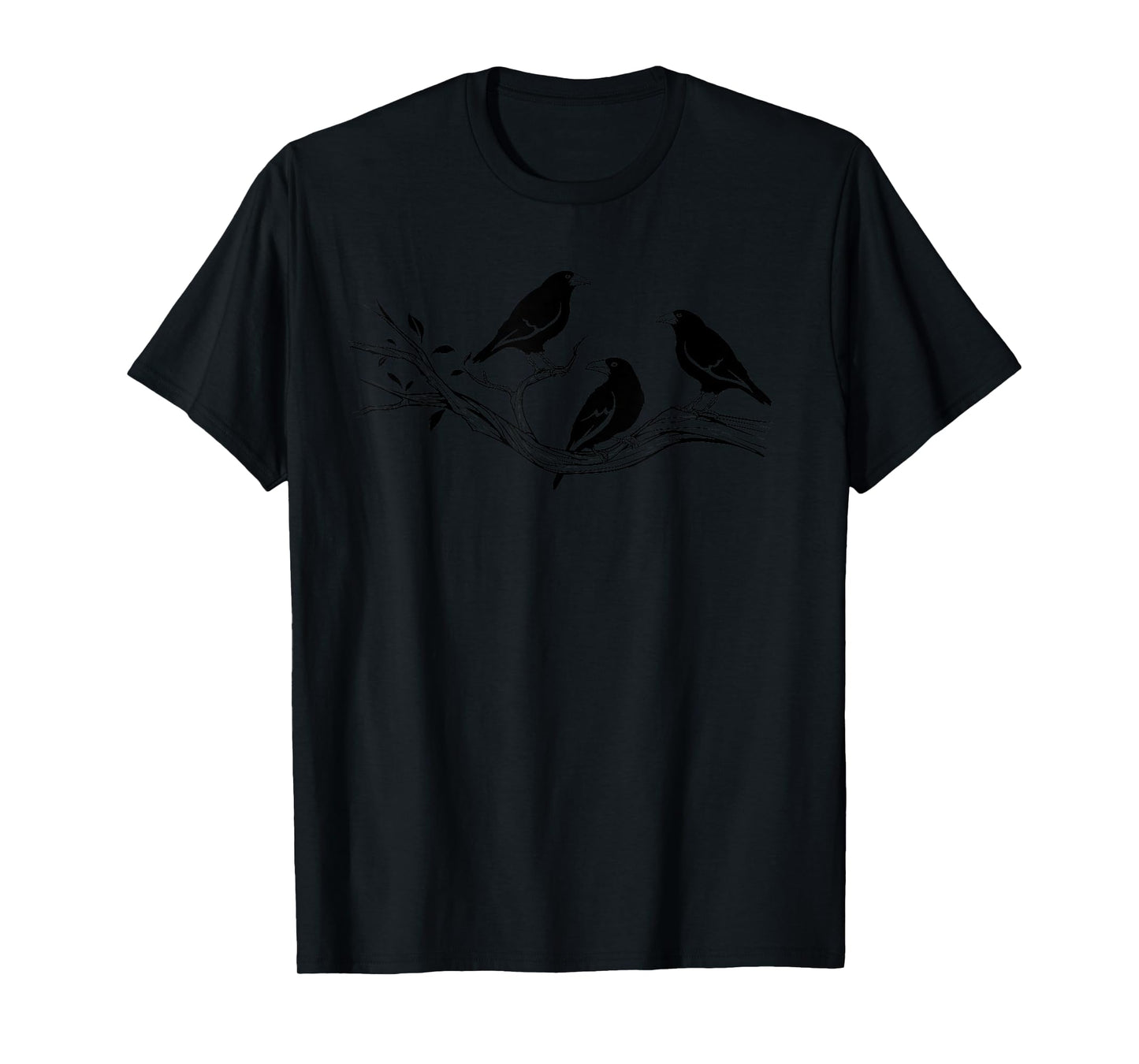 Cool Black Crow Product Bird Gift Norse Raven Crows On Wire T-Shirt