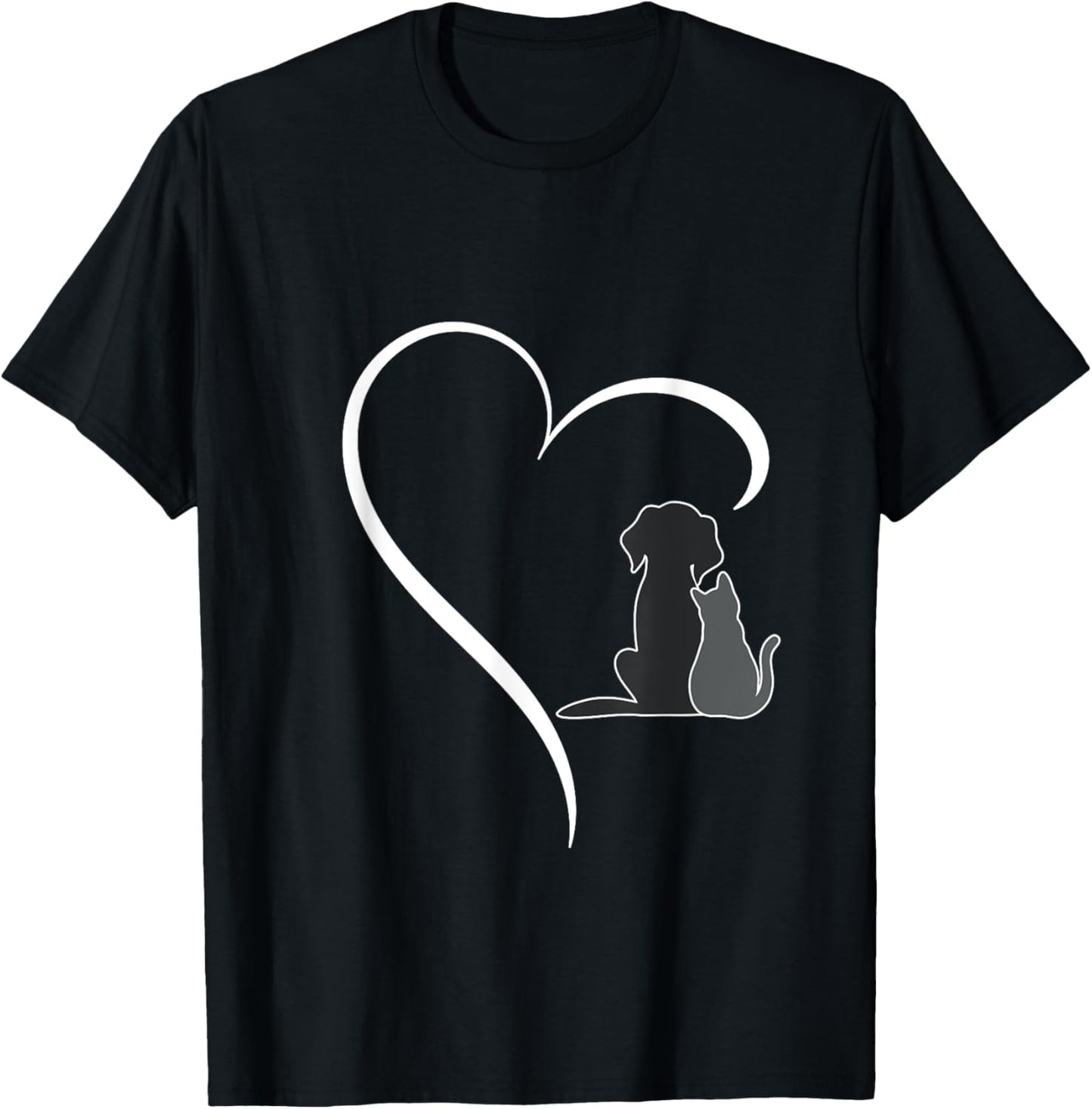 Dog and Cat Heart Pet Lover T-Shirt
