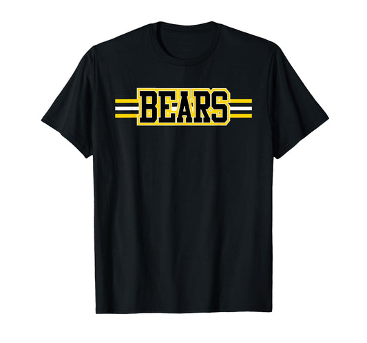 Bears School Spirit Mascot Bear Pride Yellow Bears Teacher T-Shirt