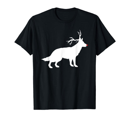 Funny German Shepherd Dog Christmas Reindeer Antlers Xmas T-Shirt