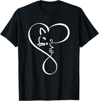 Cat Funny Cat For Kids Cute Heartbeat Cat Lover For Girls T-Shirt