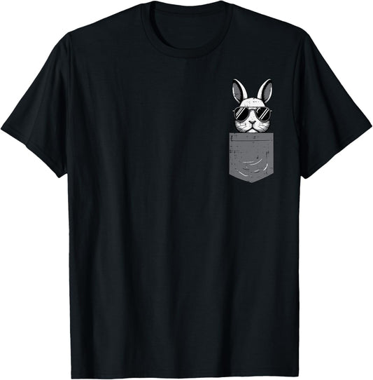 Easter Bunny Pocket Sunglasses Cool Rabbit Men Women Kids T-Shirt